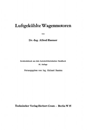 Luftgekühlte Wagenmotoren