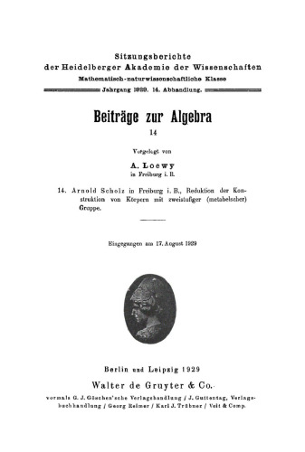 Beiträge zur Algebra