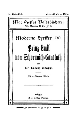 Prinz Emil von Schoenaich-Carolath