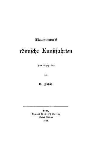 Staunemayer’s römische Kunstfahrten