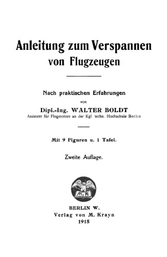 Anleitung zum Verspannen von Flugzeugen