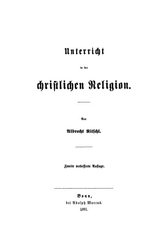 Unterricht in der christlichen Religion