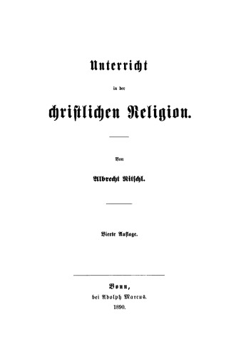 Unterricht in der christlichen Religion