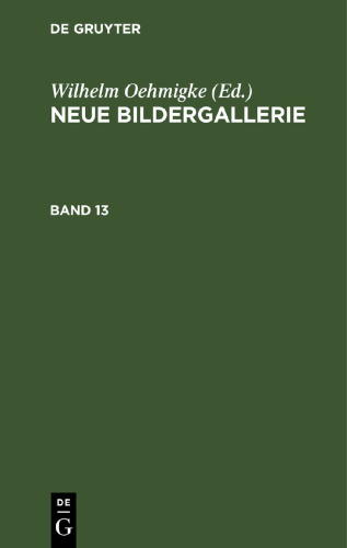 Neue Bildergallerie: Band 13