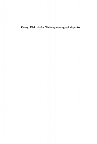 Elektrische Niederspannungsschaltgeräte