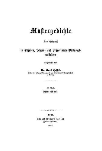 Mustergedichte: Teil 2 Mittelstufe