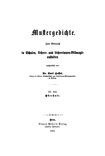 Mustergedichte: Teil 3 Oberstufe