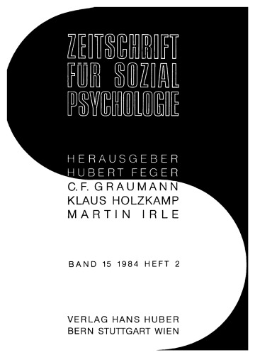 Zeitschrift für Sozialpsychologie: Band 16, Heft 2 1985