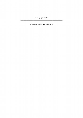 Canon Arithmeticus