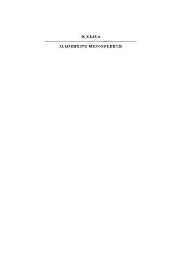 Allgemeine Mengenlehre