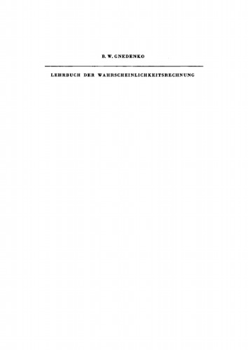 Lehrbüch der Wahrscheinlichkeitsrechnung
