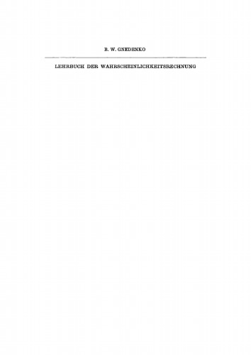 Lehrbuch der Wahrscheinlichkeitsrechnung