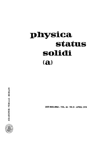 Physica status solidi / A.: Volume 46, Number 2 April 16