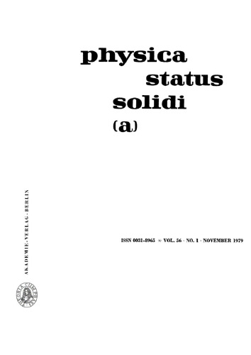 Physica status solidi / A.: Volume 56, Number 1 November 16