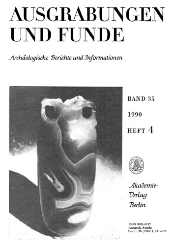 Ausgrabungen und Funde: Band 35, Heft 4 1990