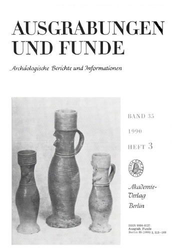 Ausgrabungen und Funde: Band 35, Heft 3 1990