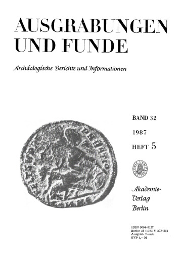 Ausgrabungen und Funde: Band 32, Heft 5 1987