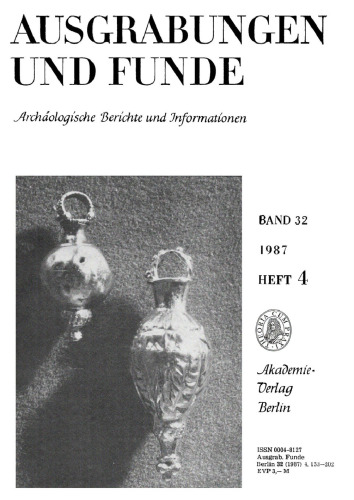 Ausgrabungen und Funde: Band 32, Heft 4 1987