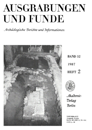 Ausgrabungen und Funde: Band 32, Heft 2 1987