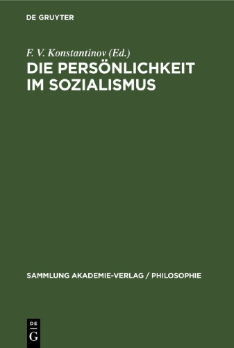 Die Persönlichkeit im Sozialismus