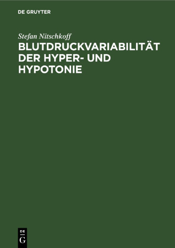 Blutdruckvariabilität der Hyper- und Hypotonie: Eine Selbstmessungsstudie