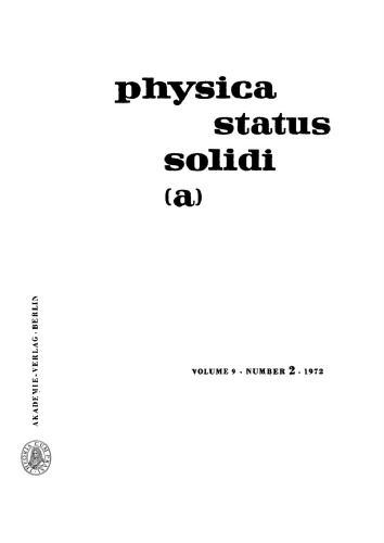 Physica status solidi / A.: Volume 9, Number 2 February 16