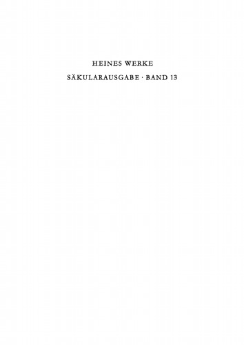 Heinrich Heine Säkularausgabe: Band 13 Poëms et Légendes