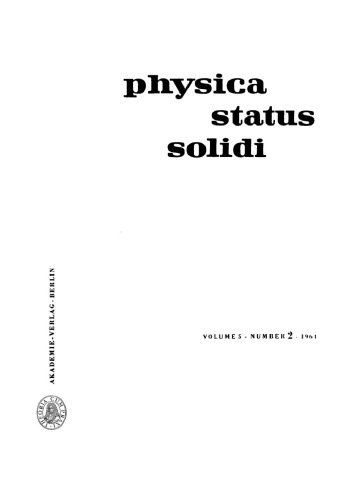 Physica status solidi: Volume 5, Number 2 1964