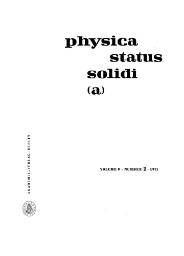 Physica status solidi / A.: Volume 8, Number 2 December 16