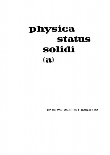 Physica status solidi / A.: Volume 45, Number 2 February 16