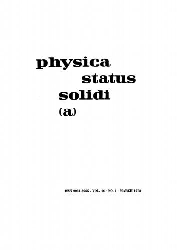 Physica status solidi / A.: Volume 46, Number 1 March 16