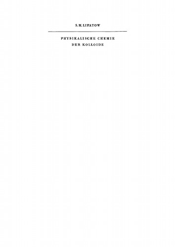 Physikalische Chemie der Kolloide