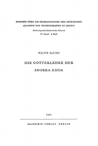 Die Götterlehre der Snorra-Edda