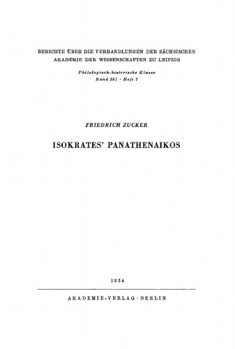 Isokrates’ Panathenaikos