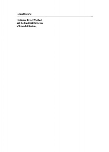 Optimized LCAO Method and the Electronic Structure of Extended Systems