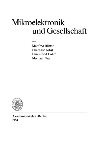 Mikroelektronik und Gesellschaft