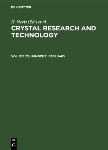 Crystal Research and Technology: Volume 23, Number 2 February