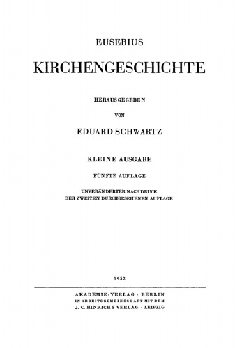 Eusebius Kirchengeschichte