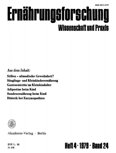 Ernährungsforschung: Band 24, Heft 4