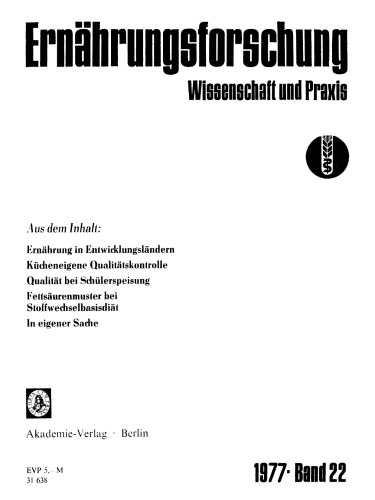 Ernährungsforschung: Band 23, Heft 2