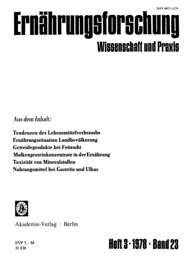 Ernährungsforschung: Band 23, Heft 3