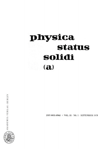 Physica status solidi / A.: Volume 55, Number 1 September 16