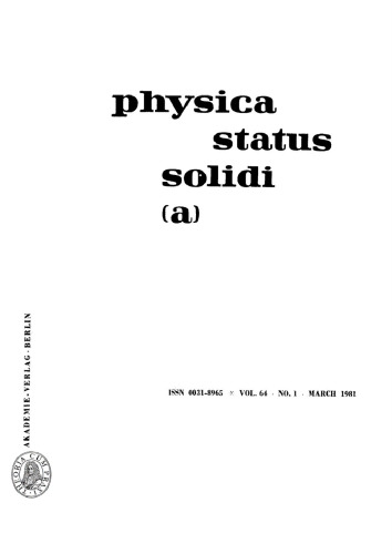 Physica status solidi / A.: Volume 64, Number 1 March 16