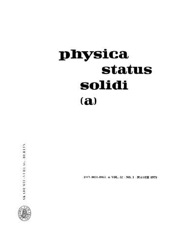 Physica status solidi / A.: Volume 52, Number 1 March 16