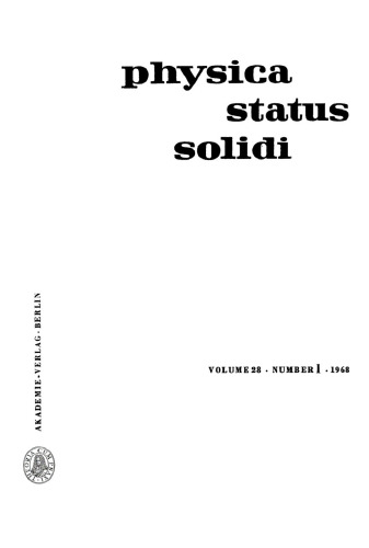 Physica status solidi: Volume 28, Number 1 July 1