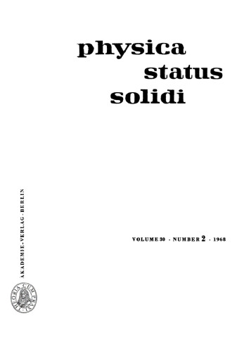 Physica status solidi: Volume 30, Number 2 December 1