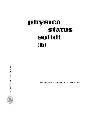 Physica status solidi / B.: Volume 128, Number 2 April 1
