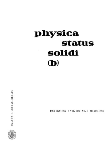 Physica status solidi / B.: Volume 128, Number 1 March 1