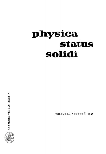 Physica status solidi: Volume 24, Number 1 November 1