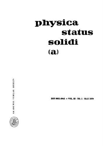 Physica status solidi / A.: Volume 53, Number 1 May 16
